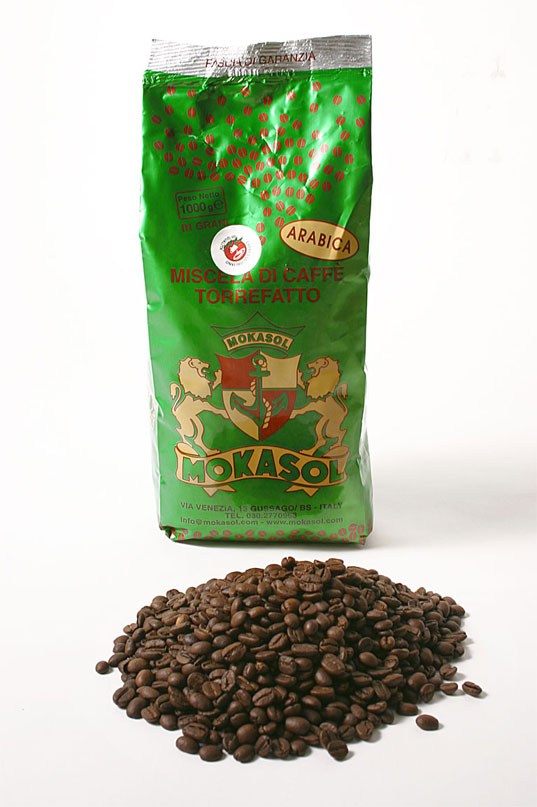 Mokasol Espresso Italiano met "echtheids certificaat" 